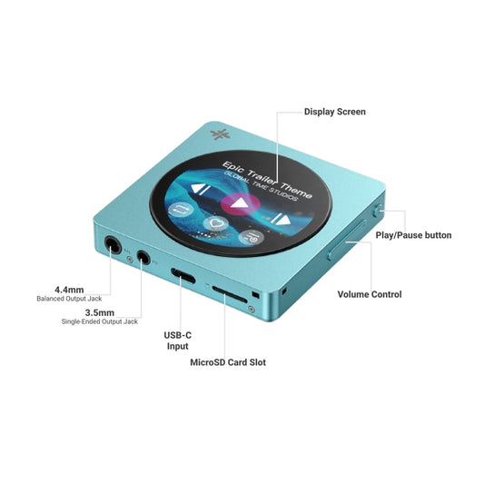FiiO Snowsky DISC Portable Hi-Res Music Player DAP with Bluetooth 5.4