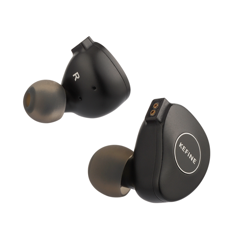 Kefine Klanar planar magnetic earphones worn in ear showing ergonomic fit